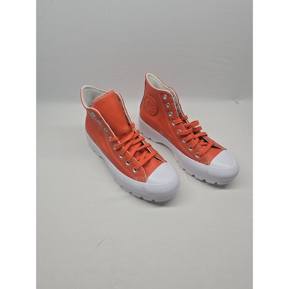 Women’s Orange Platform Converse Chuck Taylor All Star Trainers High Tops, 8.5 main image 9